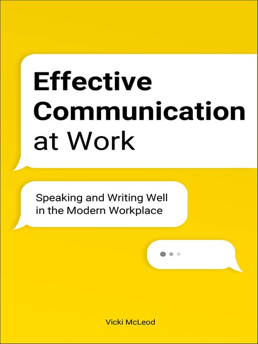 Title details for Effective Communication at Work by Vicki McLeod - Available